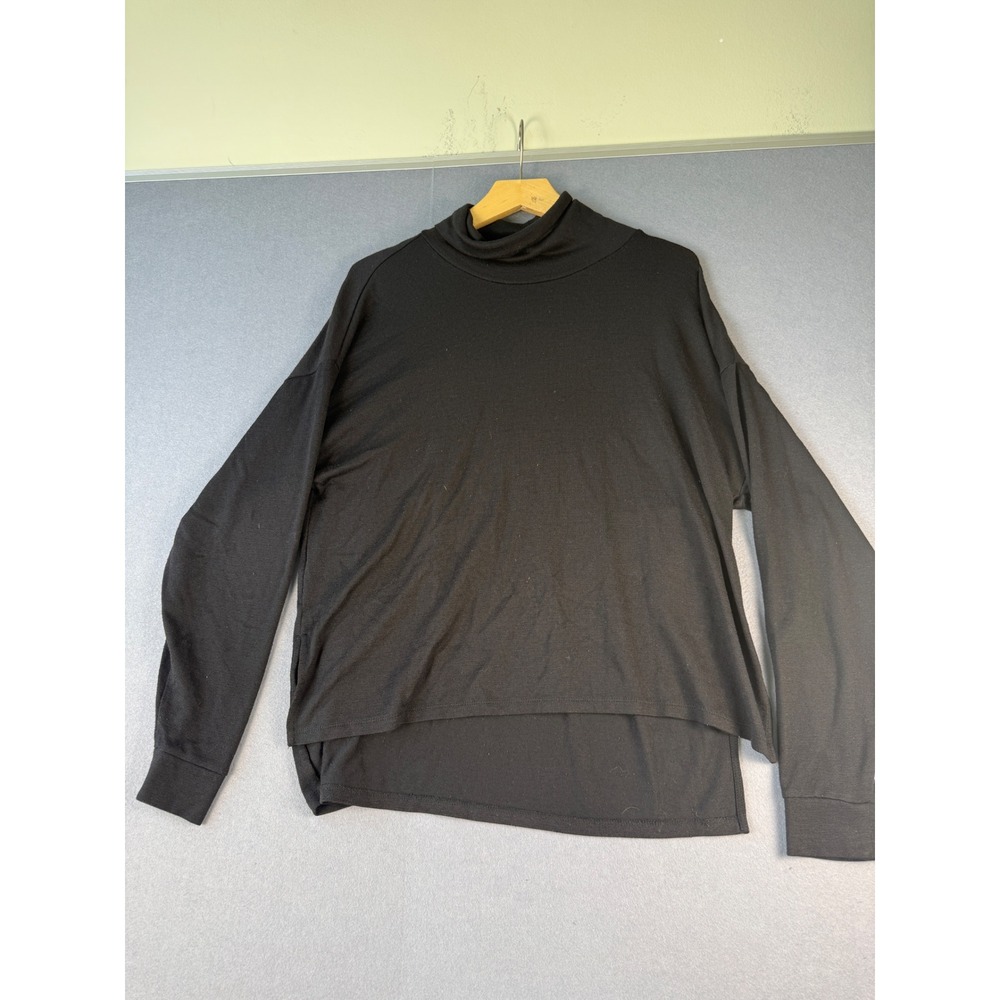 Wilfred‎ Free Aritzia Black Mock Neck High Low Long Sleeve Top Small